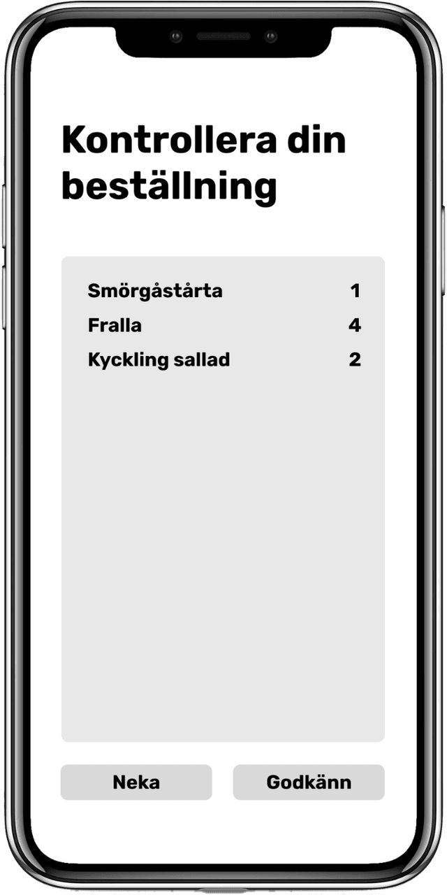 Kontrollera din beställning